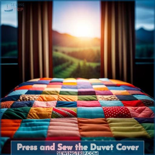 Press and Sew the Duvet Cover
