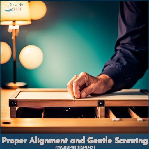 Proper Alignment and Gentle Screwing Proper Alignment and Gentle Screwing
