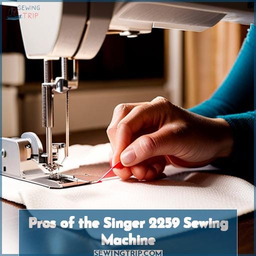 Pros of the Singer 2259 Sewing Machine