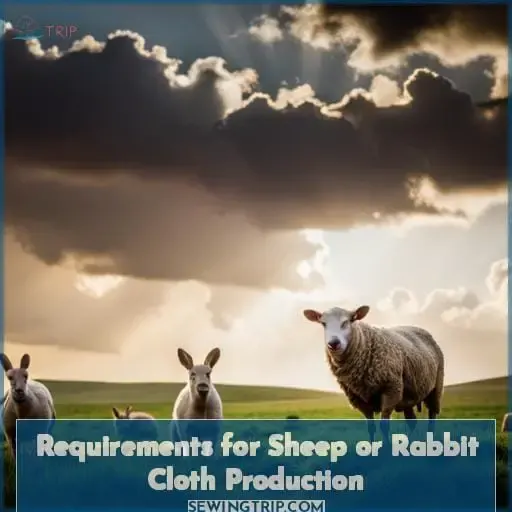 Requirements for Sheep or Rabbit Cloth Production