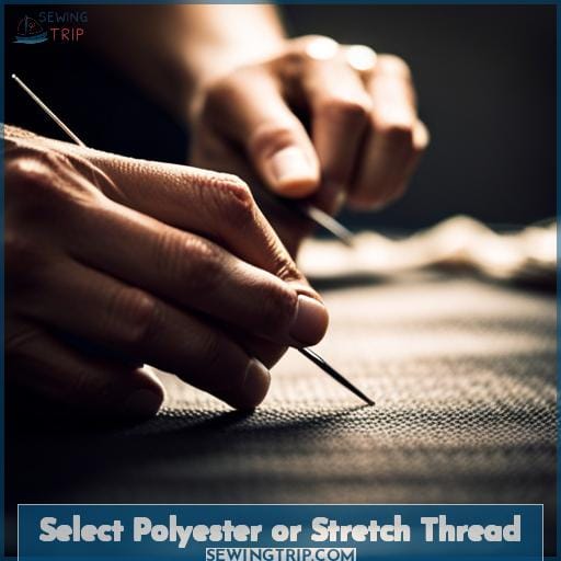 Select Polyester or Stretch Thread Select Polyester or Stretch Thread