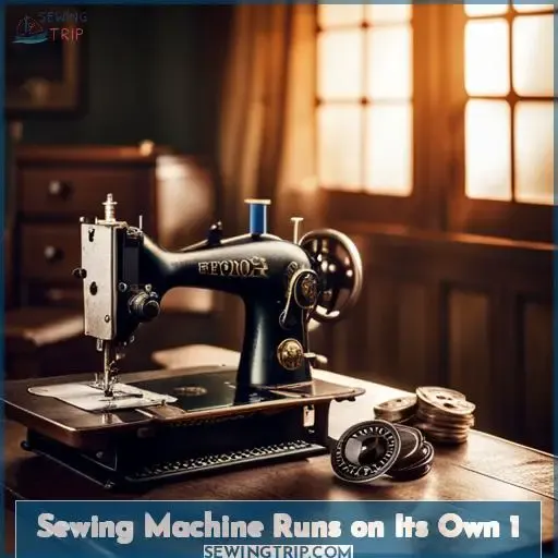 sewing machine runs on its own 1
