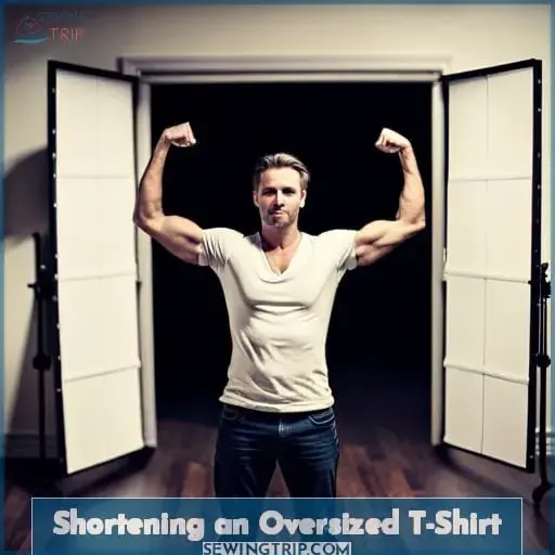 Shortening an Oversized T-Shirt