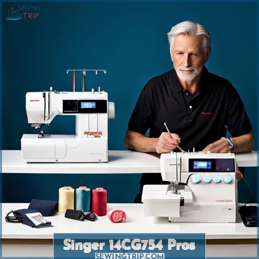 Singer 14CG754 Pros Singer 14CG754 Pros