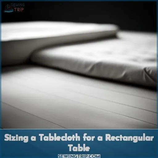 Sizing a Tablecloth for a Rectangular Table