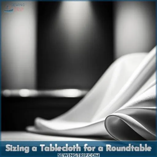 Sizing a Tablecloth for a Roundtable