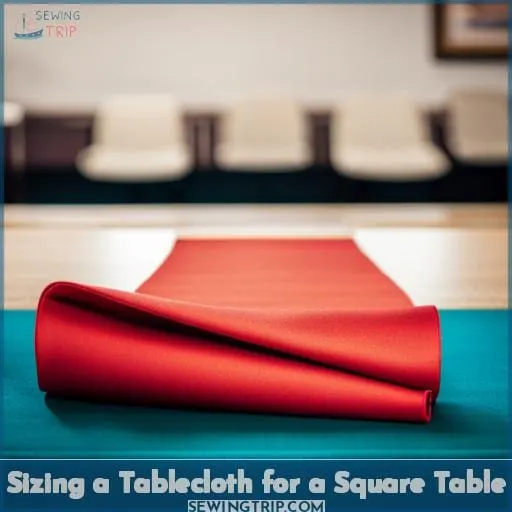 Sizing a Tablecloth for a Square Table