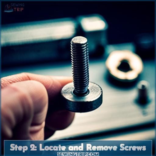 Step 2: Locate and Remove Screws Step 2: Locate and Remove Screws