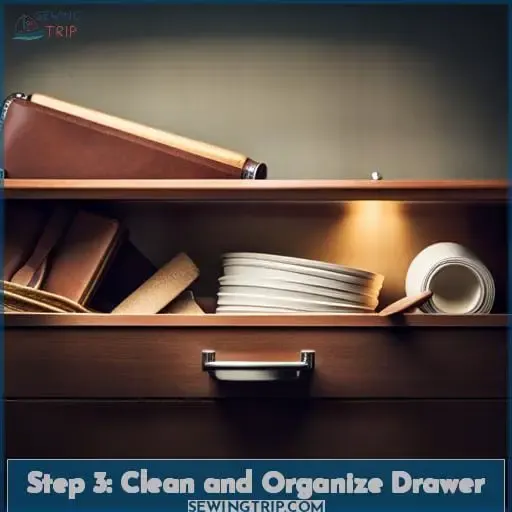 Step 3: Clean and Organize Drawer