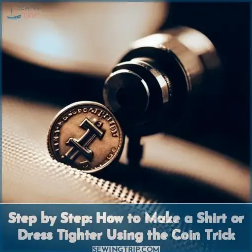Step by Step: How to Make a Shirt or Dress Tighter Using the Coin Trick