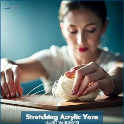 Stretching Acrylic Yarn