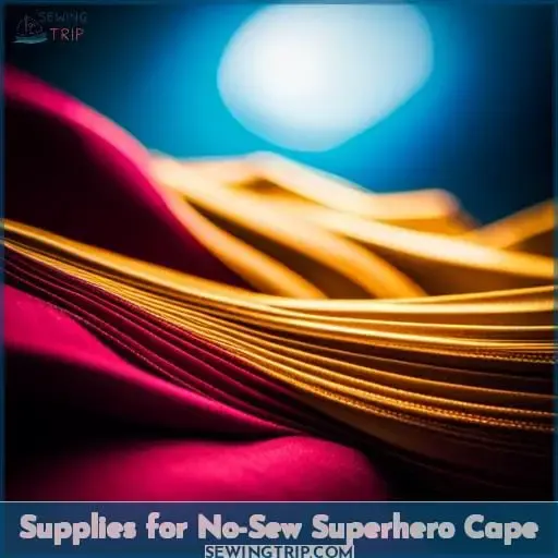 Supplies for No-Sew Superhero Cape