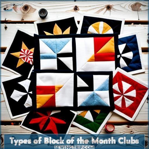 Types of Block of the Month Clubs Types of Block of the Month Clubs