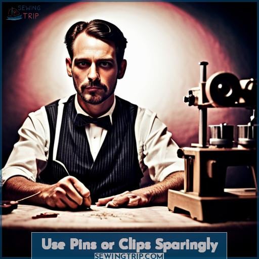 Use Pins or Clips Sparingly Use Pins or Clips Sparingly