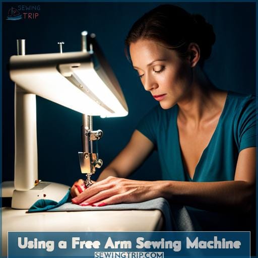 Using a Free Arm Sewing Machine