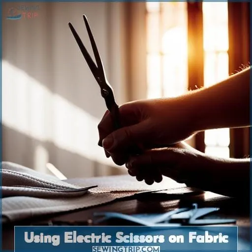 Using Electric Scissors on Fabric