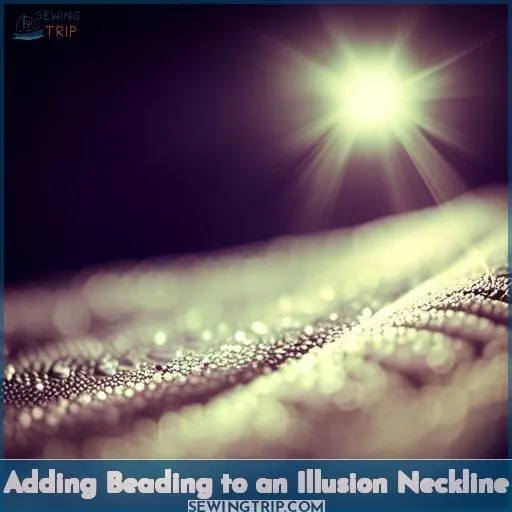 Adding Beading to an Illusion Neckline