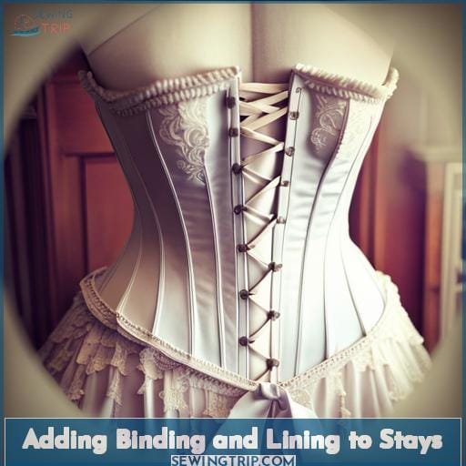 Adding Binding and Lining to Stays