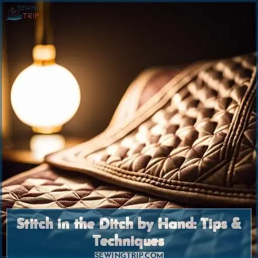can you stitch in the ditch by hand