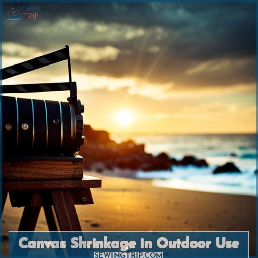 Canvas Shrinkage in Outdoor Use