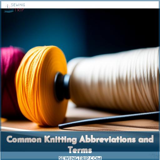 Common Knitting Abbreviations and Terms