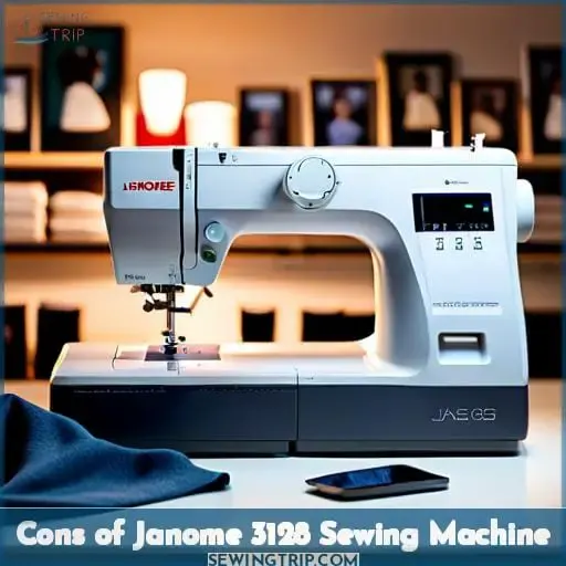 Cons of Janome 3128 Sewing Machine