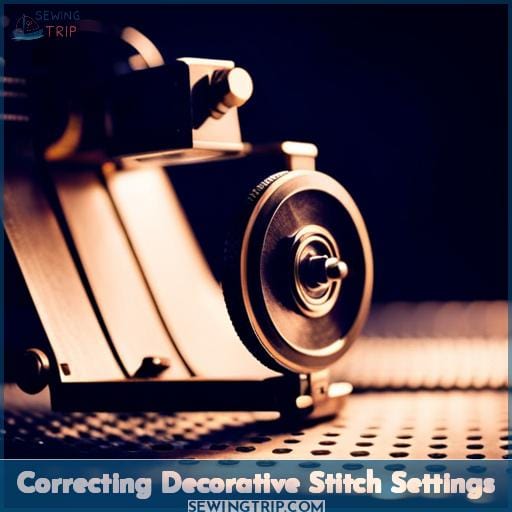 Correcting Decorative Stitch Settings