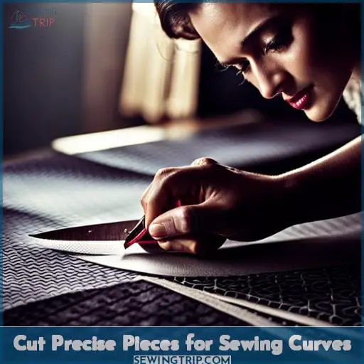 Cut Precise Pieces for Sewing Curves