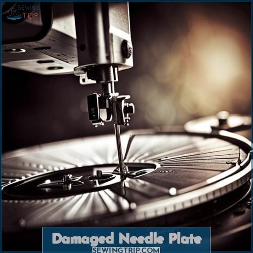 Damaged Needle Plate