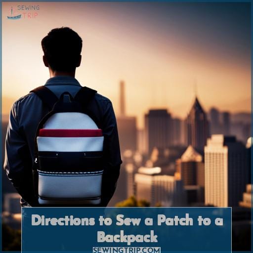 Directions to Sew a Patch to a Backpack