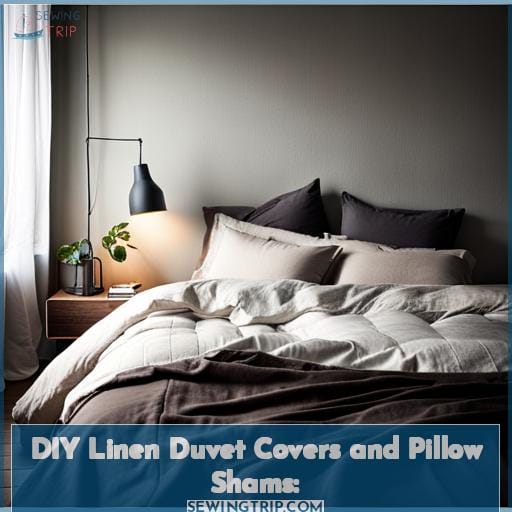 DIY Linen Duvet Covers and Pillow Shams: