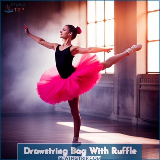 Drawstring Bag With Ruffle
