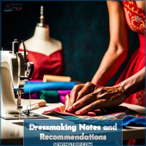Dressmaking Notes and Recommendations