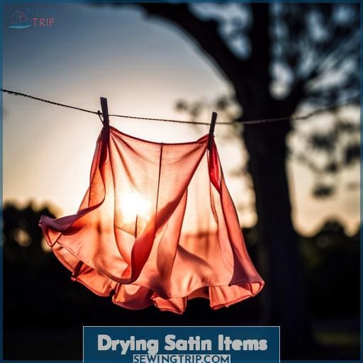 Drying Satin Items