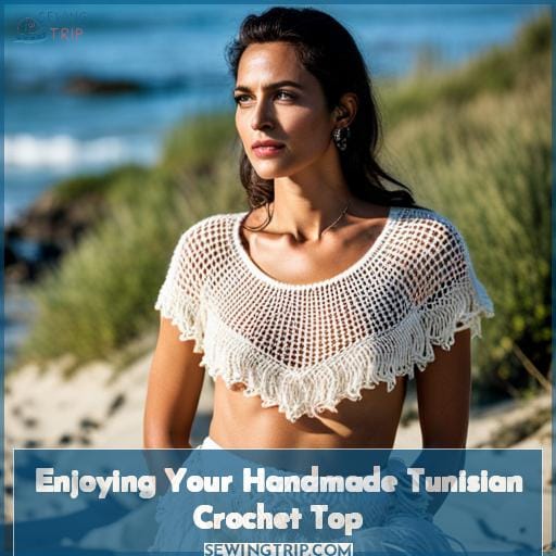 Enjoying Your Handmade Tunisian Crochet Top