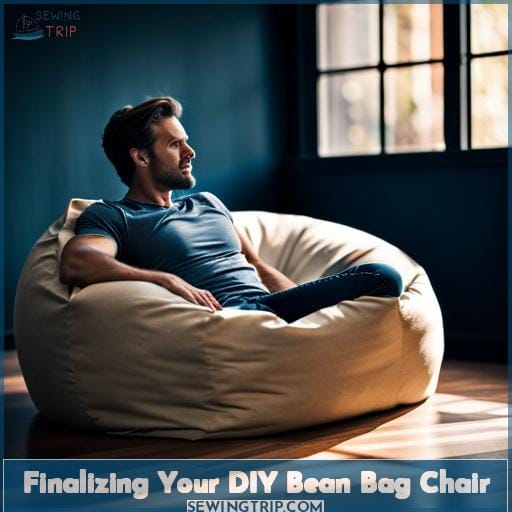 Finalizing Your DIY Bean Bag Chair