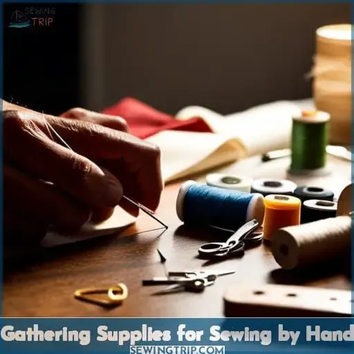 Gathering Supplies for Sewing by Hand