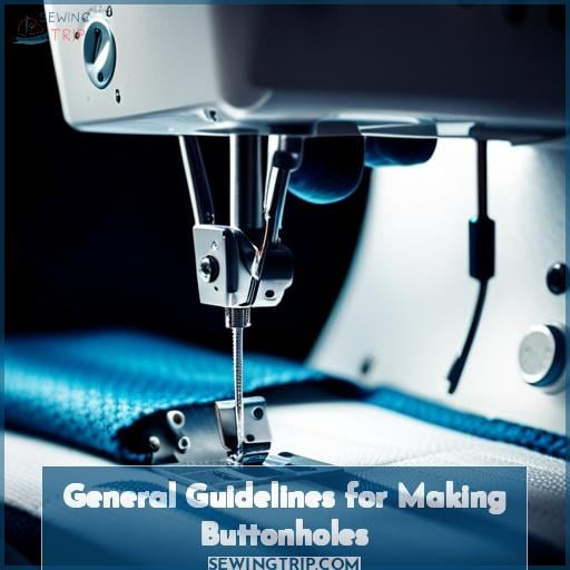 General Guidelines for Making Buttonholes
