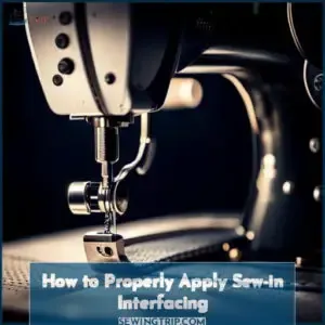 how to apply sew in interfacing