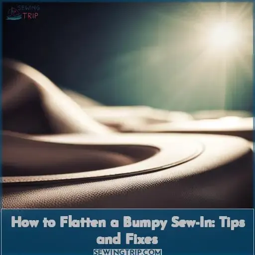 how to flatten a bumpy sew in