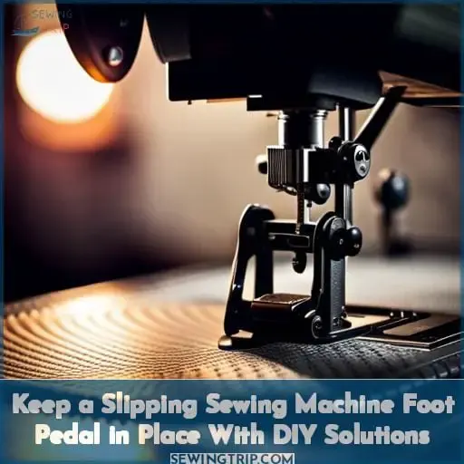 how to keep sewing machine foot pedal in place