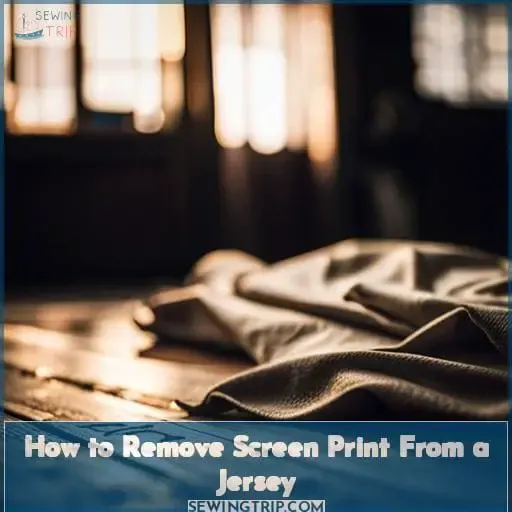 How to Remove Screen Print From a Jersey