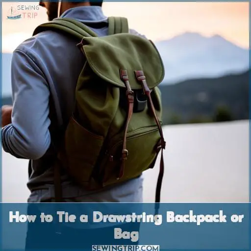 How to Tie a Drawstring Backpack or Bag