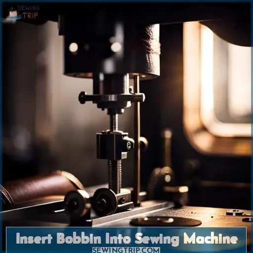 Insert Bobbin Into Sewing Machine