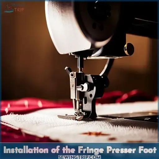 Installation of the Fringe Presser Foot