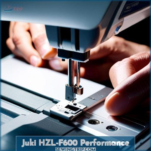 Juki HZL-F600 Performance Juki HZL-F600 Performance