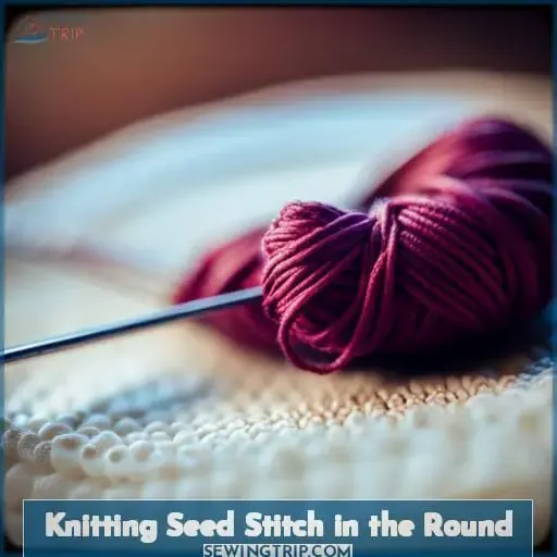 Knitting Seed Stitch in the Round