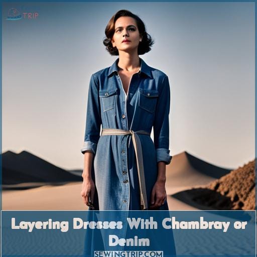Layering Dresses With Chambray or Denim