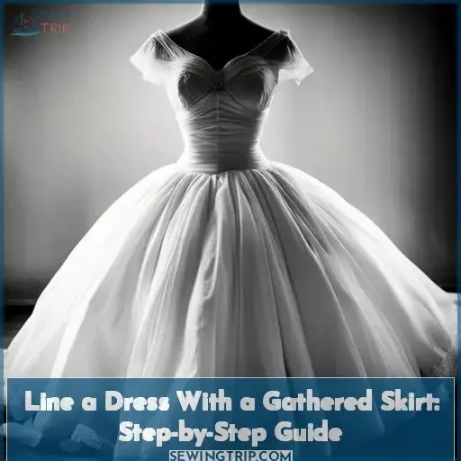 line a dress with a gathered skirt