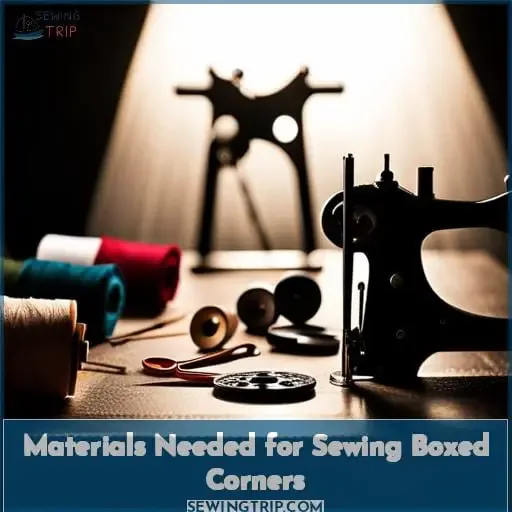 Materials Needed for Sewing Boxed Corners